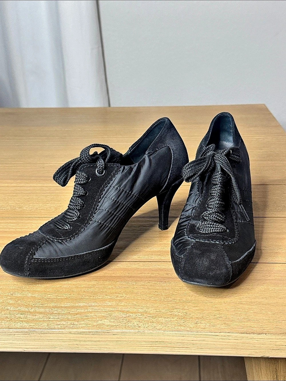 Pedro Garcia Black Lace-Up Heels